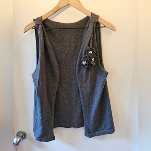🩷 Handmade T-Shirt Vest with Faux Pearl Rosettes